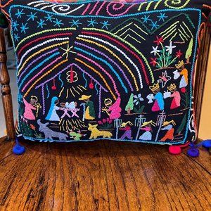 Decorative Embroidered Pillow by Ann Lawrence Collection